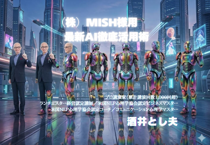 株式会社MISH企業研修会の講師を酒井とし夫が担当しました。